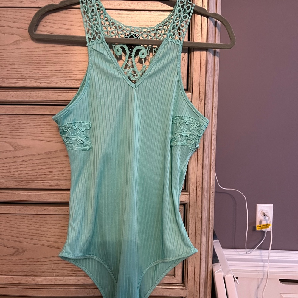 Teal Sleeveless Bodysuit